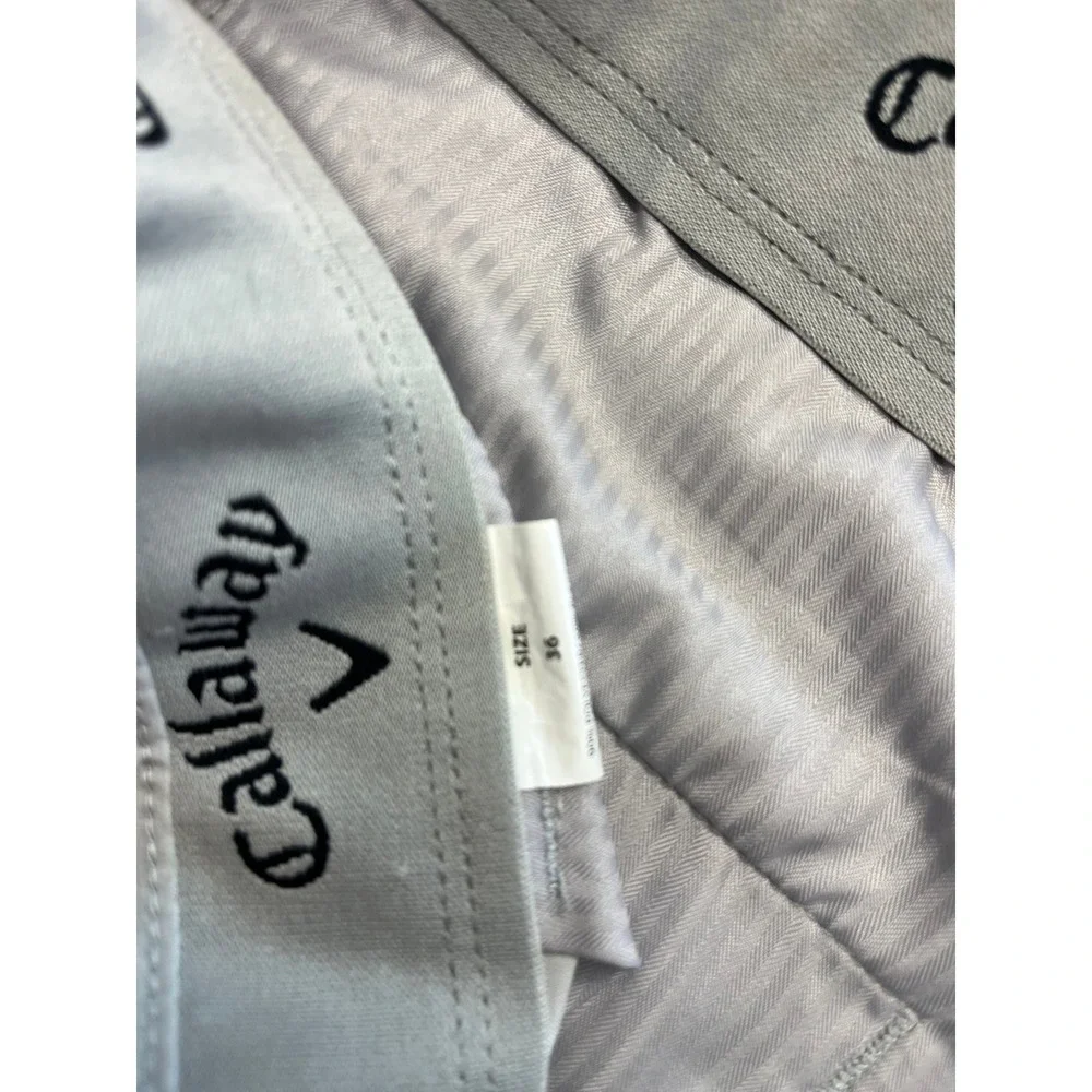 Callaway Mens Golf Shorts Size 36 Light Gray Performance‎ Stretch Flat Front